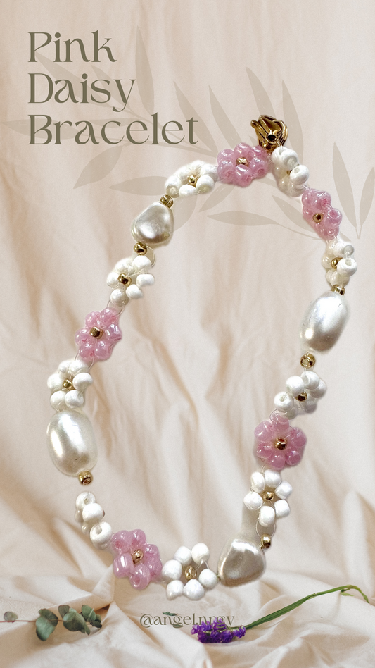 Pink Daisy Bracelet by Diane